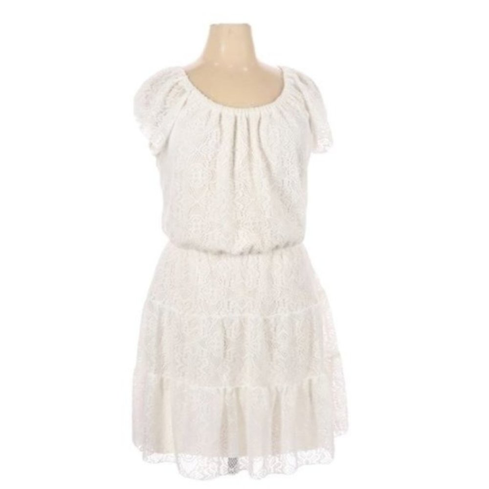 Three Dots Casual Dress‎ White Lace Plus 1X